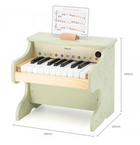 Viga medinis pianinas, žalias