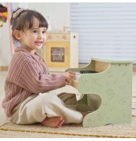 Viga medinis pianinas, žalias