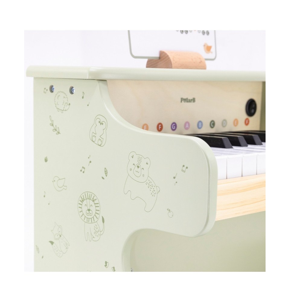 Viga medinis pianinas, žalias