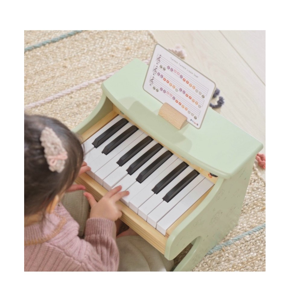 Viga medinis pianinas, žalias