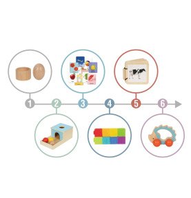 Montessori edukacinė dėžutė 6in1