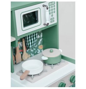 Medinė „Vintage“ stiliaus virtuvėlė, žalia