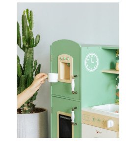 Medinė „Vintage“ stiliaus virtuvėlė, žalia