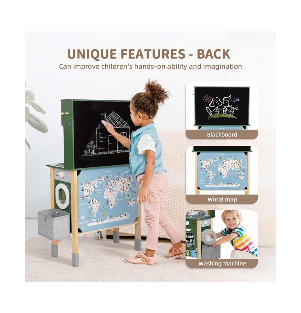 Medinė virtuvėlė „Woopie Green“