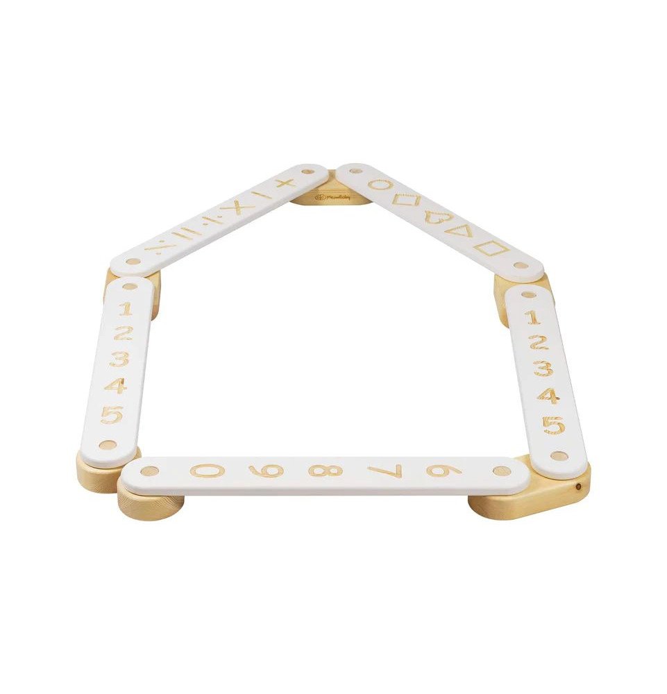 Medinis sensorinis takas, 5 dalių, baltas