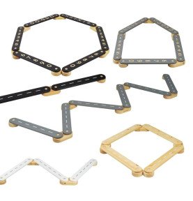 Medinis sensorinis takas, 5 dalių, baltas