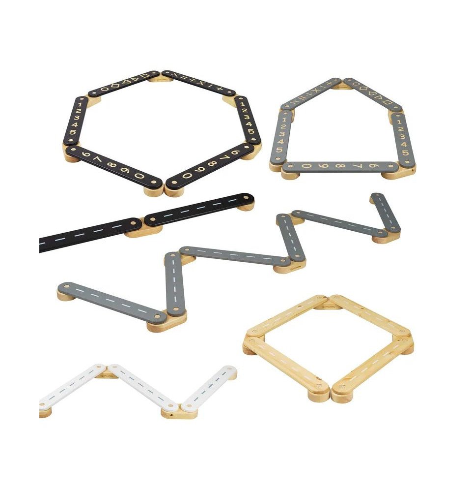 Medinis sensorinis takas, 5 dalių, baltas