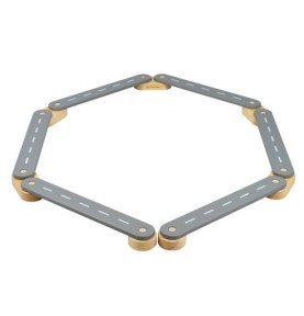 Medinis sensorinis takas, 6 dalių, pilkas