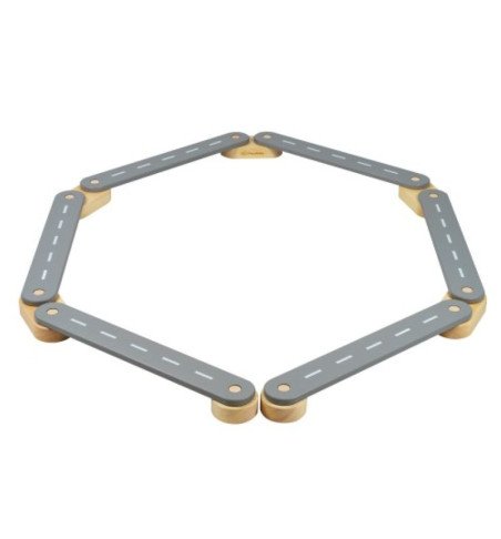 Medinis sensorinis takas, 6 dalių, pilkas