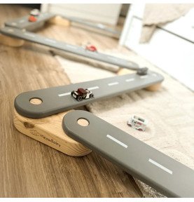 Medinis sensorinis takas, 4 dalių, pilkas