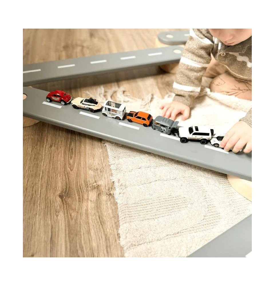 Medinis sensorinis takas, 4 dalių, pilkas