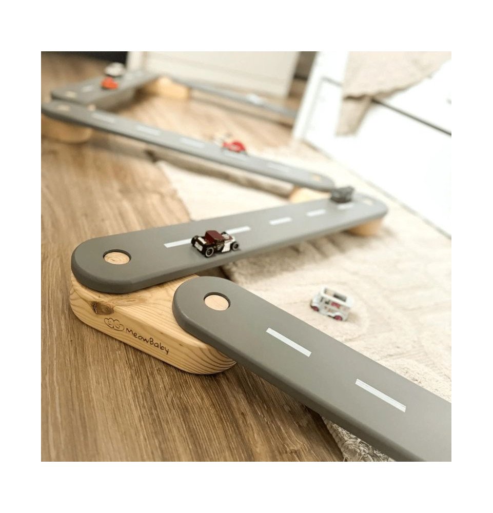 Medinis sensorinis takas, 6 dalių, pilkas