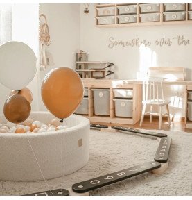 Medinis sensorinis takas, 6 dalių, pilkas