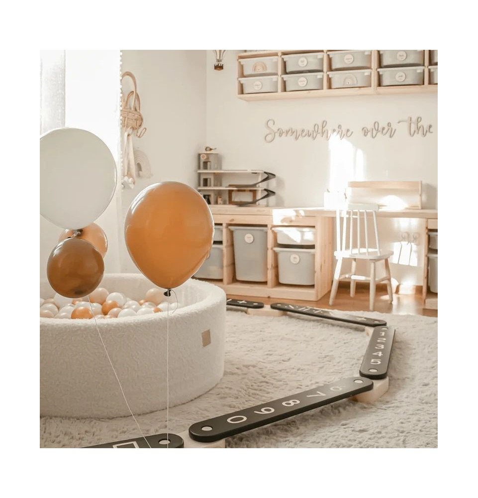 Medinis sensorinis takas, 6 dalių, pilkas