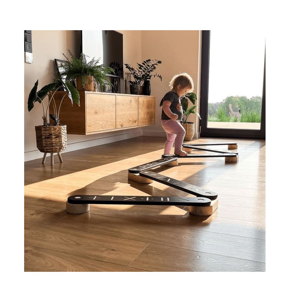 Medinis sensorinis takas, 5 dalių, baltas