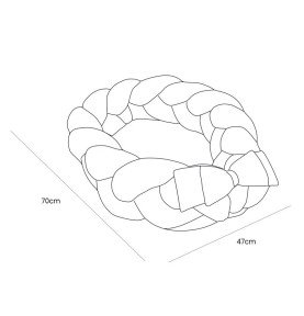 Žaidimų kilimėlis Aesthetic Baby su pintu borteliu, kreminis