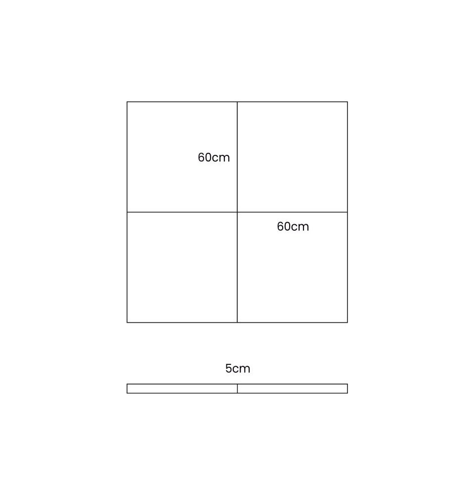 Kvadratinis žaidimų kilimėlis Aesthetic, kreminis