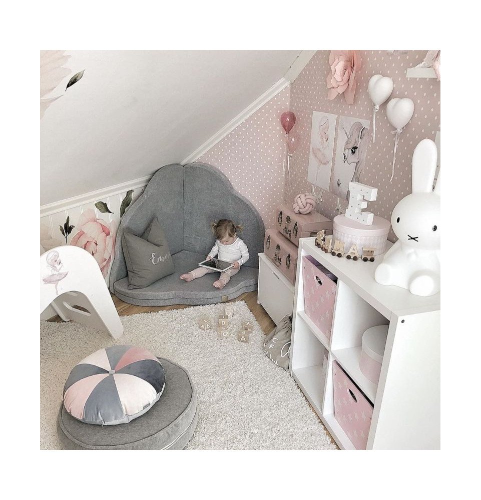 Kūdikių kilimėlis debesėlio formos, šviesiai pilkas