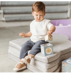 Kūdikių kilimėlis debesėlio formos, šviesiai pilkas