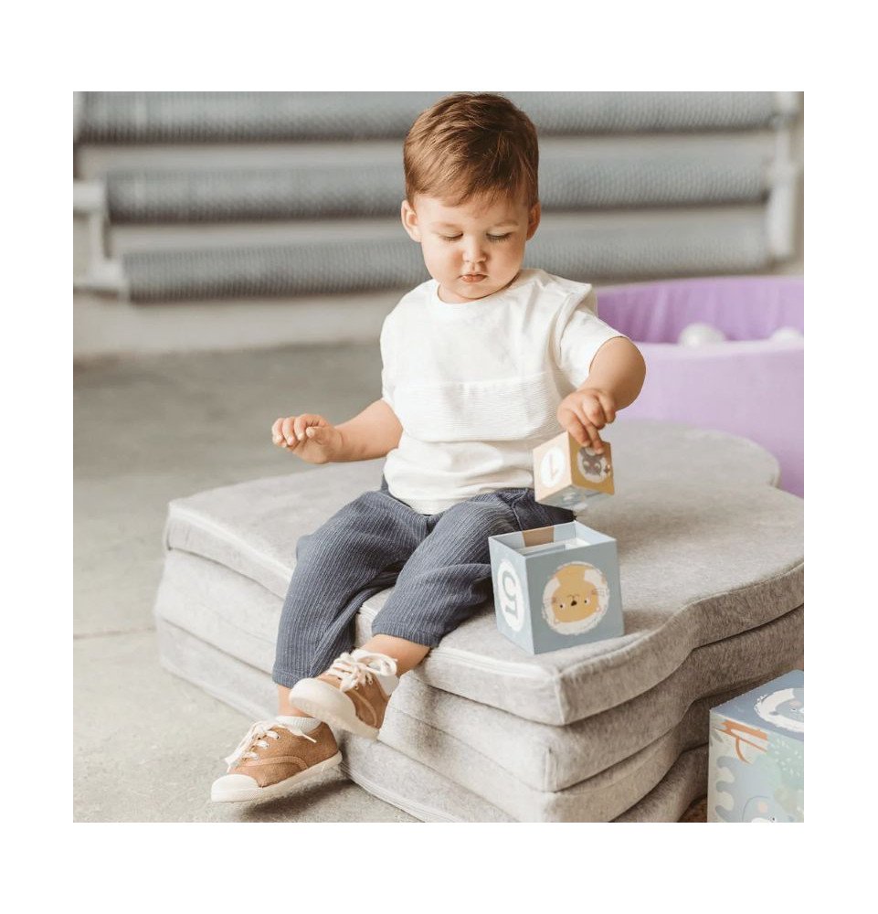 Kūdikių kilimėlis debesėlio formos, šviesiai pilkas