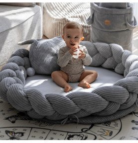 Kūdikių žaidimų kilimėlis, pilkas