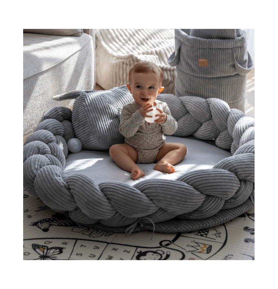 Kūdikių žaidimų kilimėlis, pilkas