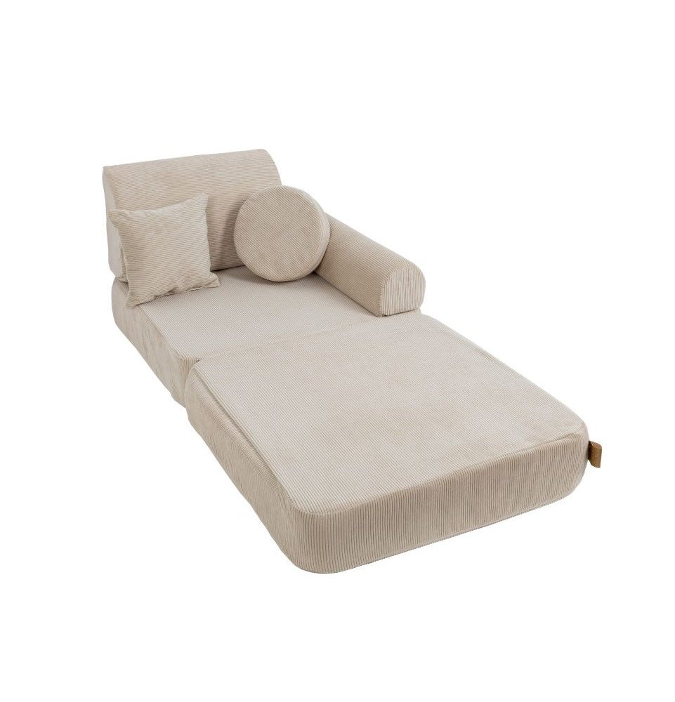 Vaikiška sofa Slimcord Pocket Plus, smėlio