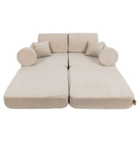 Vaikiška sofa Slimcord Pocket Plus, smėlio