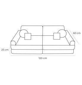 Vaikiška sofa Slimcord Pocket Plus, smėlio