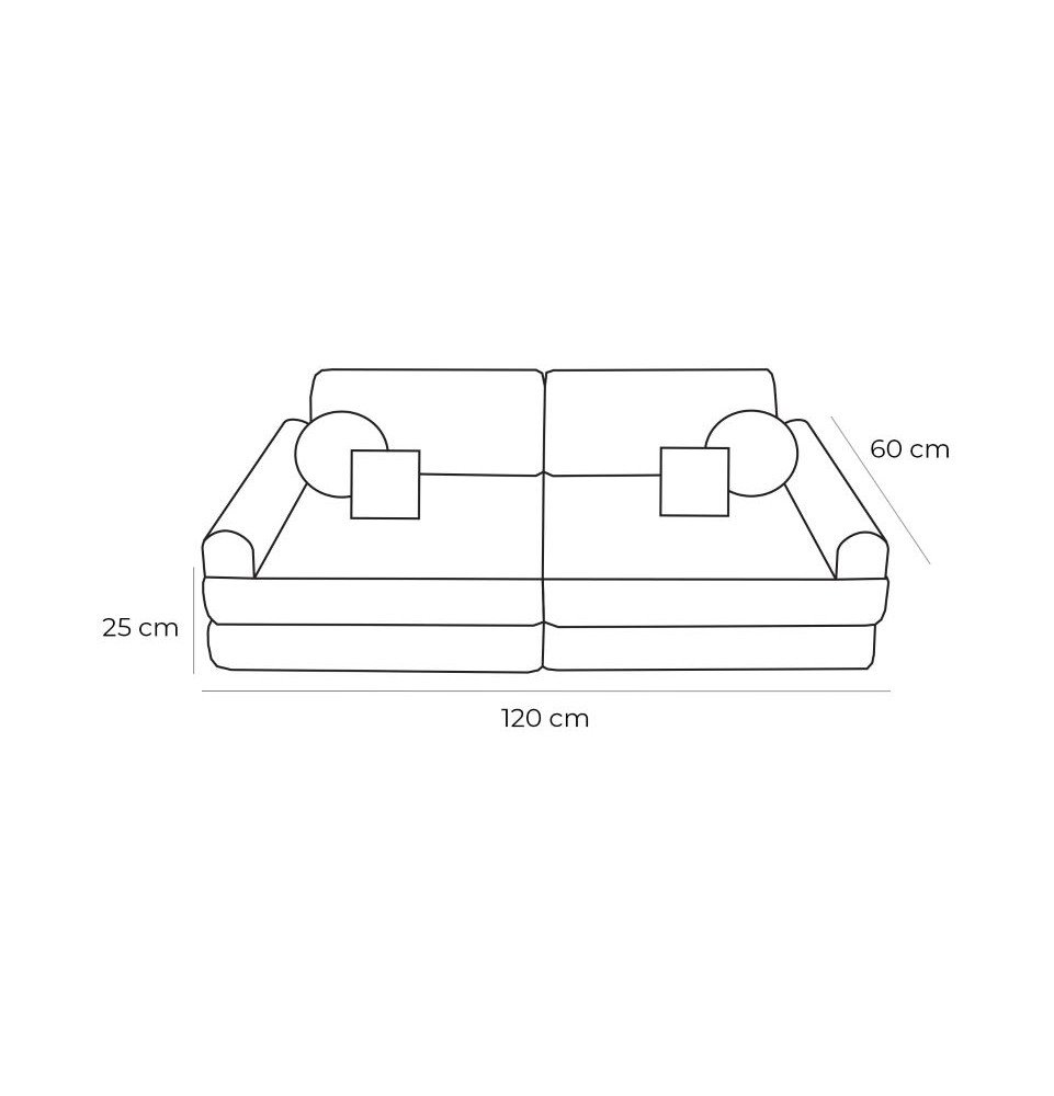 Vaikiška sofa Slimcord Pocket Plus, smėlio