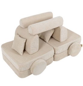 Vaikiška sofa Slimcord Pocket Plus, smėlio