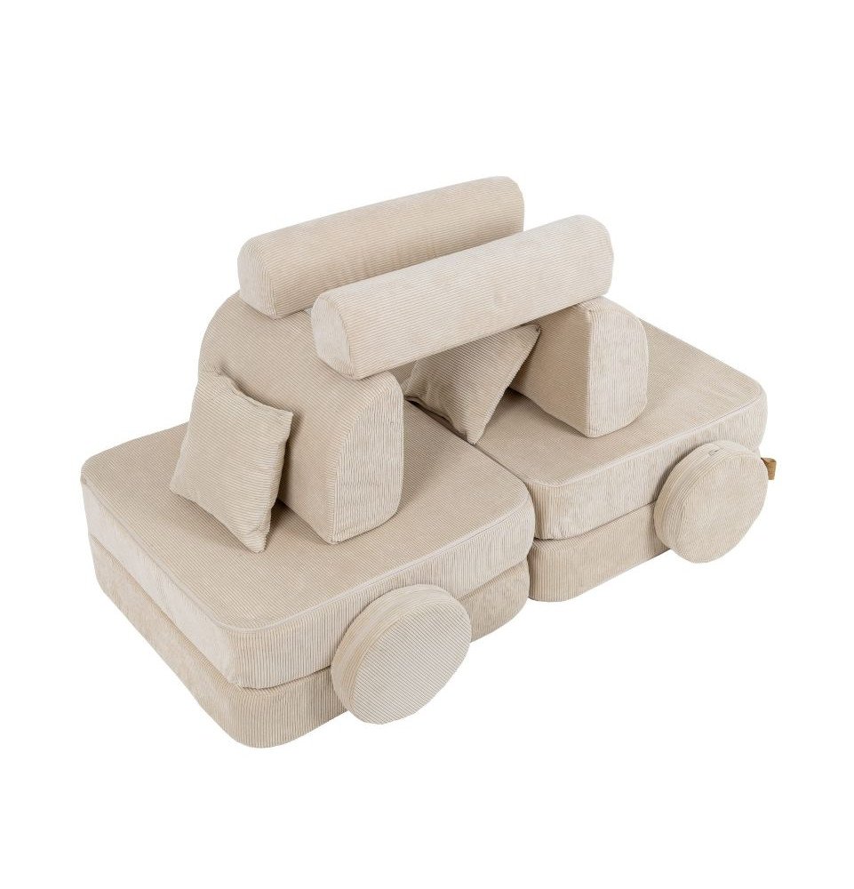 Vaikiška sofa Slimcord Pocket Plus, smėlio