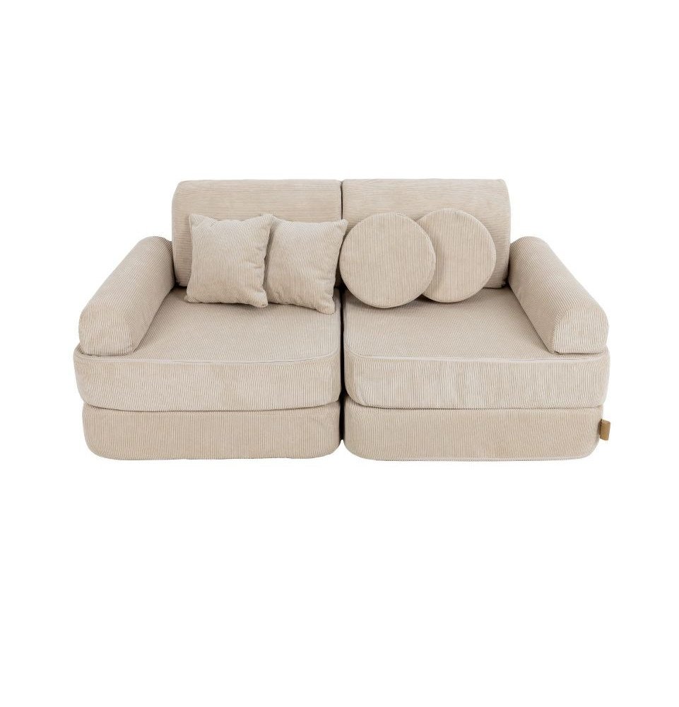 Vaikiška sofa Slimcord Pocket Plus, smėlio