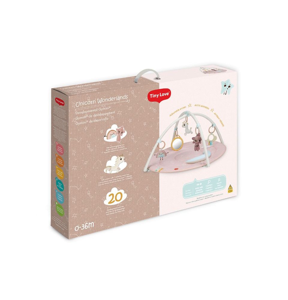 TINY LOVE 2 in 1 žaidimų kilimėlis su karusele Vienaragis, rožinis