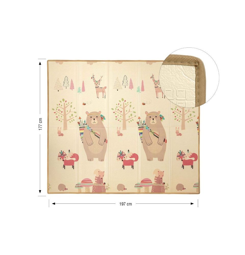 Sulankstomas dvipusis putų kilimėlis Miško draugai