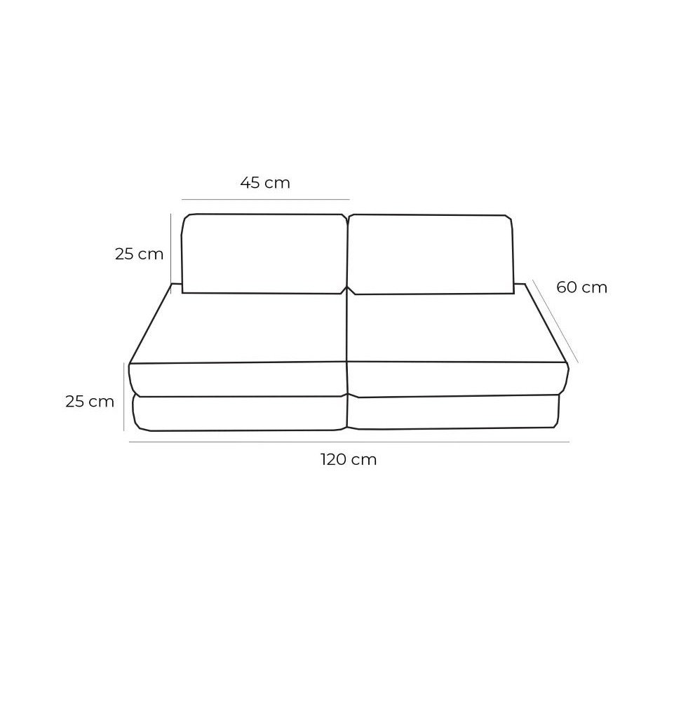 Vaikiška sofa „Churros Pocket Basic“, smėlio