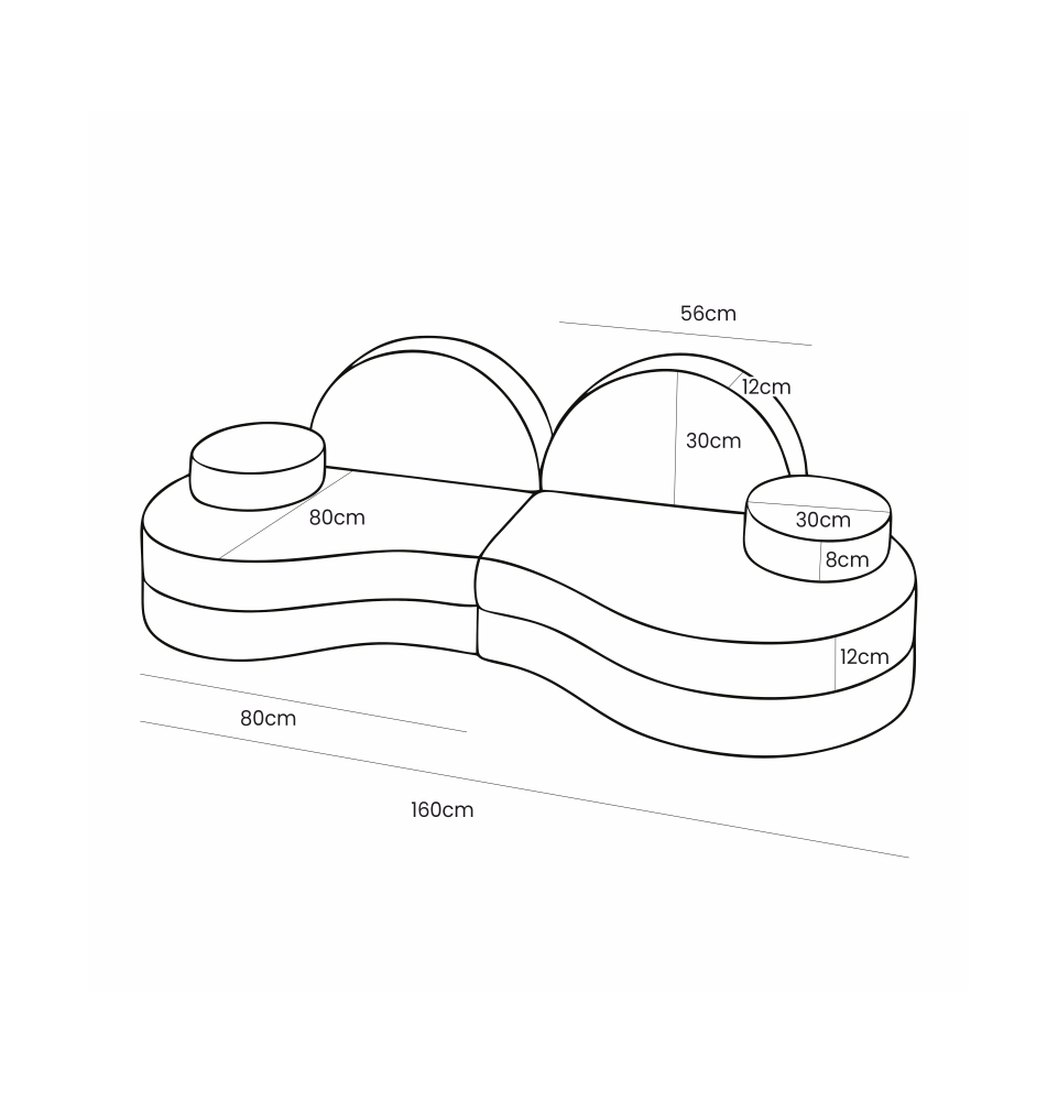 Sofa „Coccolo“, smėlio