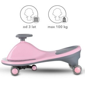 Gravitacinė mašinėlė Kidwell ROLLO, rožinė