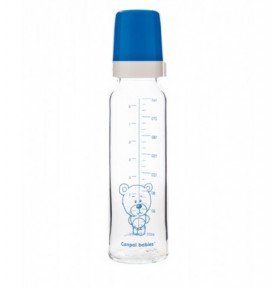 CANPOL BABIES buteliukas stiklinis, 12 mėn+, 240 ml, 42/101