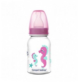 CANPOL BABIES siauro kaklelio buteliukas LOVE&SEA, 120 ml, 59/300