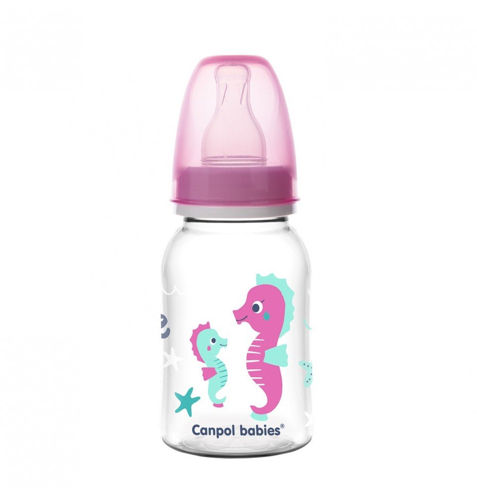 CANPOL BABIES siauro kaklelio buteliukas LOVE&SEA, 120 ml, 59/300