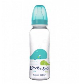 CANPOL BABIES siauro kaklelio buteliukas LOVE&SEA, 250 ml, 59/400