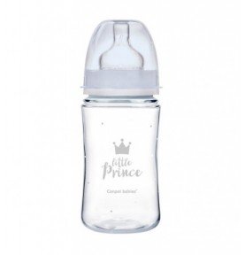 CANPOL BABIES plataus kaklelio buteliukas EASYSTART ROYAL BABY, 240 ml, 35/234_blu