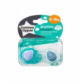 TOMMEE TIPPEE silikoniniai čiulptukai ANYTIME, 2 vnt., 6-18 mėn., 43336403