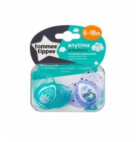 TOMMEE TIPPEE silikoniniai čiulptukai ANYTIME, 2 vnt., 6-18 mėn., 43336403