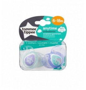 TOMMEE TIPPEE silikoniniai čiulptukai ANYTIME, 2 vnt., 6-18 mėn., 43336403