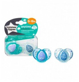 TOMMEE TIPPEE silikoniniai čiulptukai ANYTIME, 2 vnt., 6-18 mėn., 43336403