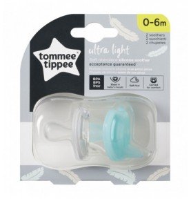 TOMMEE TIPPEE silikoniniai čiulptukai ULTRA LIGHT, 0-6 mėn., 2vnt., 433458