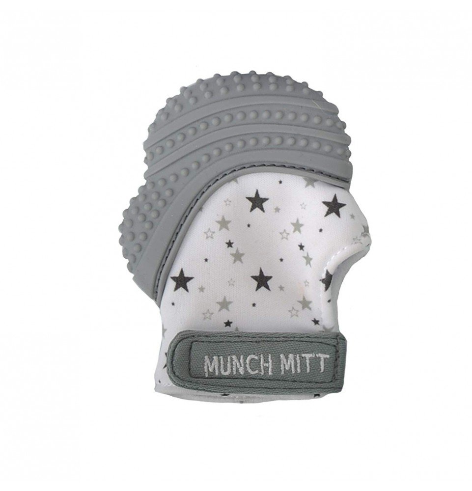 Kramtukas Munch Baby, Mint grey stars, 3mėn+