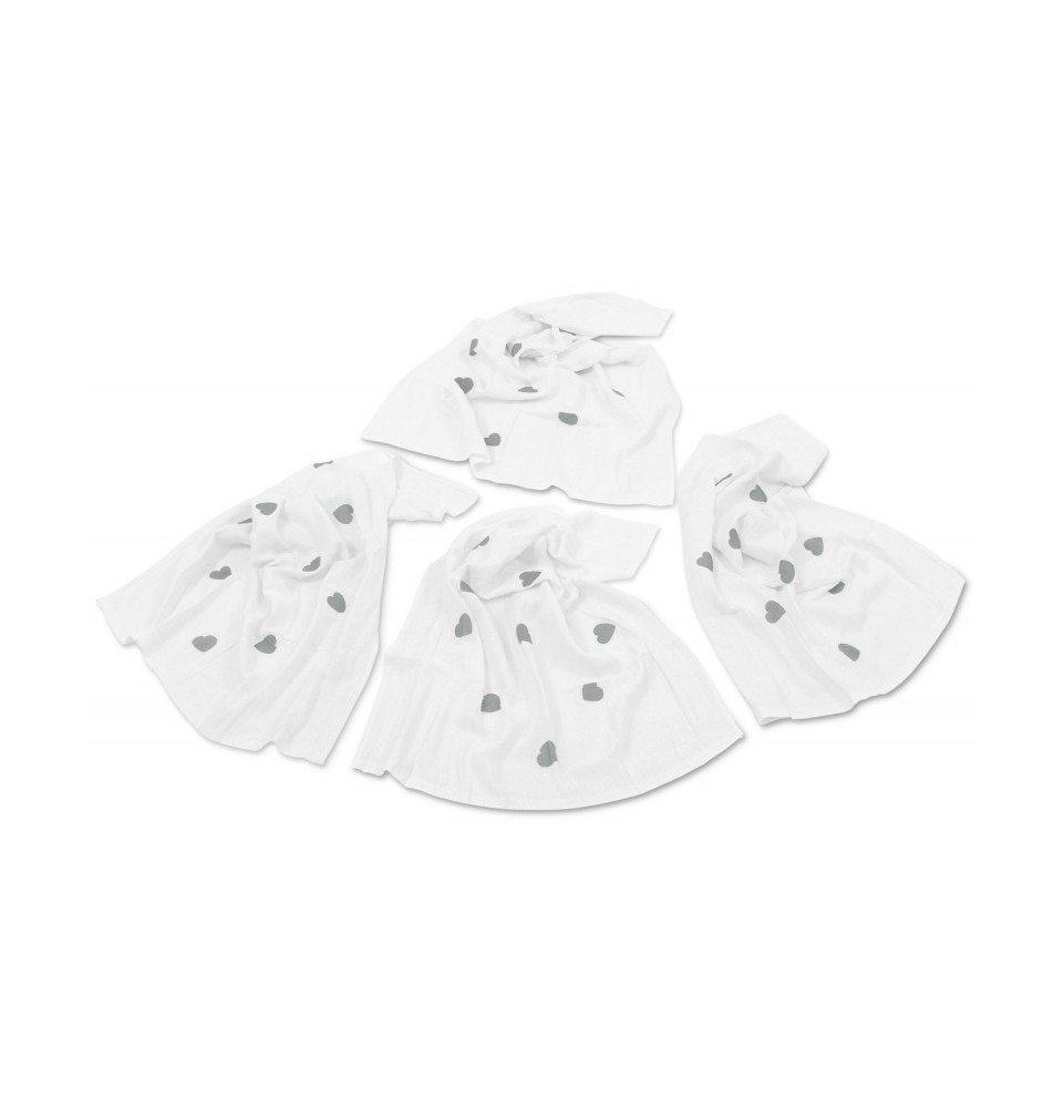 Vystyklai kūdikiams Silver Hearts, 4vnt